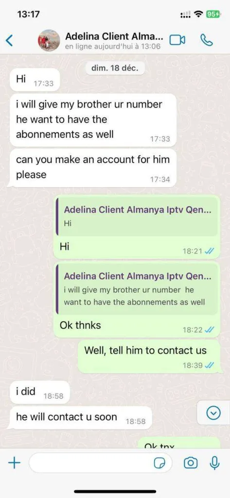 Streamviewiptv Customer Support WhatsApp Chat Screenshot 5